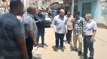 نائب محافظ الجيزة يقوم بزيارة ميدانية لمتابعة مشروع تطوير وتركيب بلاط الانترلوك في أوسيم