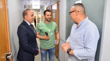 رئيس مدينة بورفؤاد يزور محطة حاويات قناة السويس في ميناء شرق بورسعيد