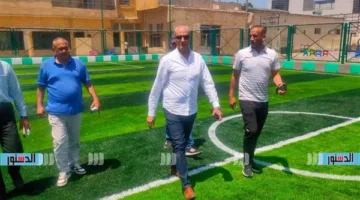 بتكلفة 2 مليون جنيه.. “محروس” يزور ملعب كرة خماسية جديد في نادي كفر الشيخ