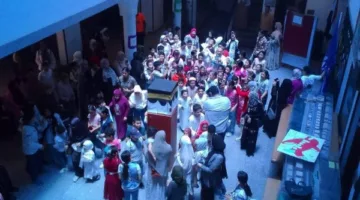 محاكاة لمناسك الحج لتعريف الأطفال في مكتبة مصر العامة بدمياط
