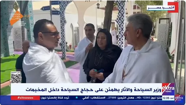 وزير السياحة والآثار يزور مخيمات الحجاج المصريين وزير السياحة والآثار يزور مخيمات الحجاج المصريين