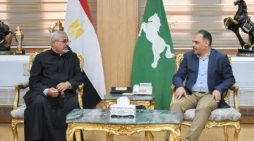 تهنئة الكنيسة القبطية الكاثوليكية بالشرقية للمحافظ بمناسبة عيد الأضحى المبارك