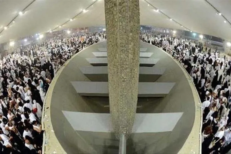 الحجاج يقومون برمي الجمرات في اليوم الأول من عيد الأضحى الحجاج يقومون برمي الجمرات في اليوم الأول من عيد الأضحى