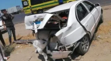 اصطدام سيارة رئيس مدينة طامية بالفيوم أثناء عودته من صلاة عيد الأضحى
