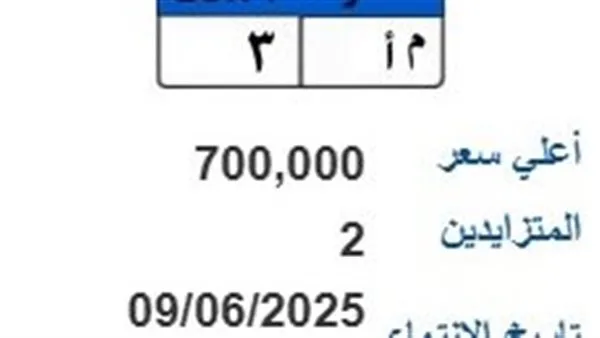 سعرها 700 ألف جنيه.. عرض لوحة سيارة فريدة “م أ – 3” في مزاد سعرها 700 ألف جنيه.. عرض لوحة سيارة فريدة “م أ – 3” في مزاد