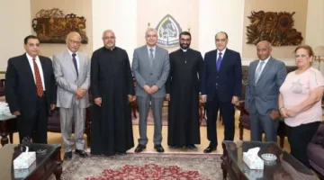 راعيا الأقباط الكاثوليك في الزقازيق والعاشر يهنئان رئيس جامعة الزقازيق بمناسبة عيد الأضحى