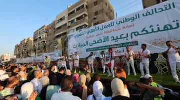 التحالف الوطني يقيم احتفالاً في شوارع كفر الشيخ