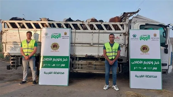 إعدام 65 رأسًا من العجول في مجزر طنطا العمومي لتوزيع لحومها على الأسر المحتاجة. إعدام 65 رأسًا من العجول في مجزر طنطا العمومي لتوزيع لحومها على الأسر المحتاجة.