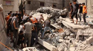 استشهاد 15 فلسطينياً وجرح 50 آخرين نتيجة قصف الاحتلال لمنزل في حي الصبرة بغزة