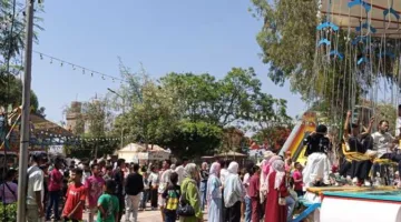ارتفاع نسبة الزوار في حدائق القناطر الخيرية بالقليوبية خلال اليوم الثاني من عيد الأضحى