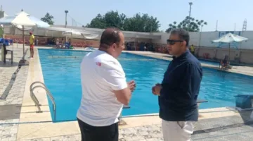 مدير الرياضة في القليوبية يقوم بجولة تفقدية في حمامات السباحة بمراكز الشباب