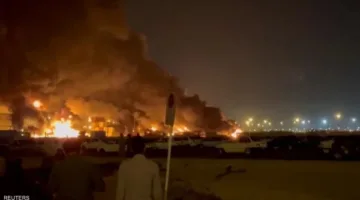 احتراق ضخم في السوق القديم بمدينة بندر عباس جنوبي إيران