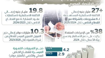 إنفوجرافيك: مصر تجني نتائج التنمية بعد عقد من الإصلاحات بالأرقام