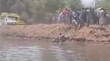 فرق الإنقاذ النهري ت intensify efforts to recover the body of a drowned young man in Qena.