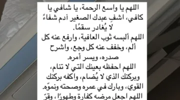 بسمة بوسيل تطلب شفاء ابنها آدم: “اللهم امنحه لباس الصحة”