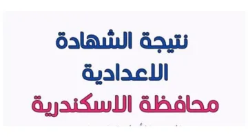 رابط نتائج الصف الثالث الإعدادي لعام 2025 في الإسكندرية متاح الآن