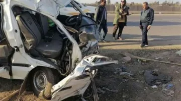 إصابة 8 أفراد في حادث انقلاب حافلة صغيرة بالقليوبية