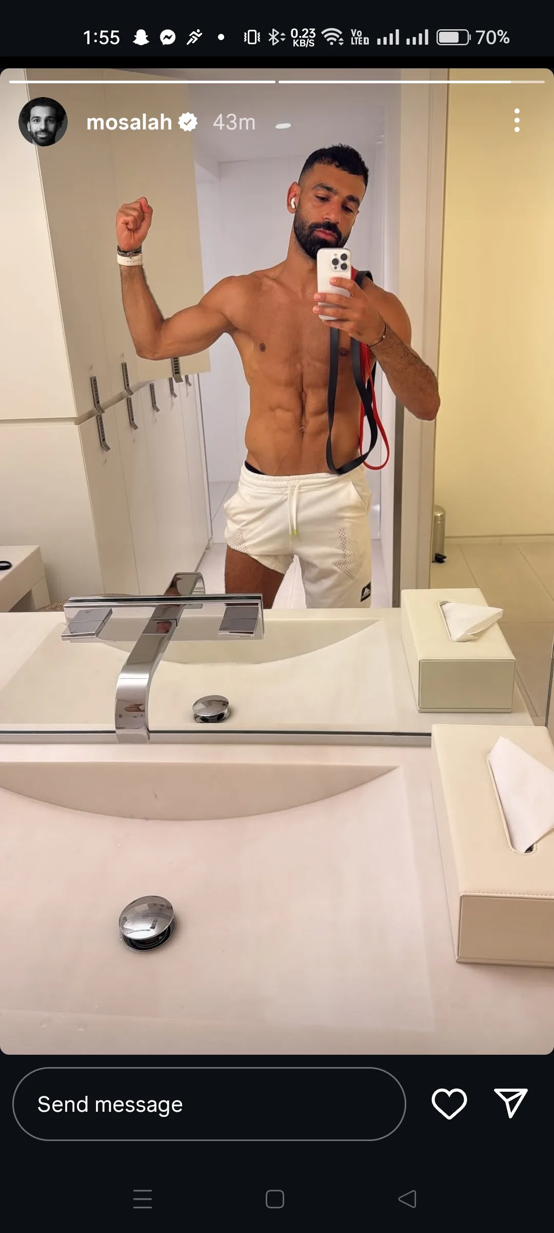 محمد صلاح يت shine في أحدث صورة له على إنستجرام محمد صلاح يت shine في أحدث صورة له على إنستجرام