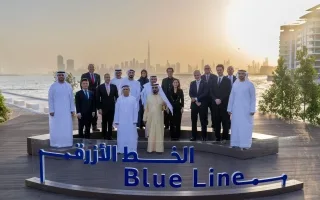 محمد بن راشد يحضر مراسم تدشين مشروع الخط الأزرق لمترو دبي.
