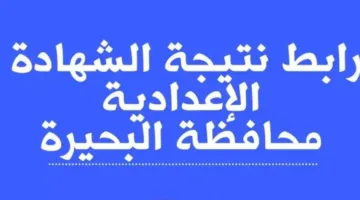 ظهور نتيجة الشهادة الإعدادية 2025 بمحافظة البحيرة برقم الجلوس أو الاسم عبر موقع وزارة التربية والتعليم