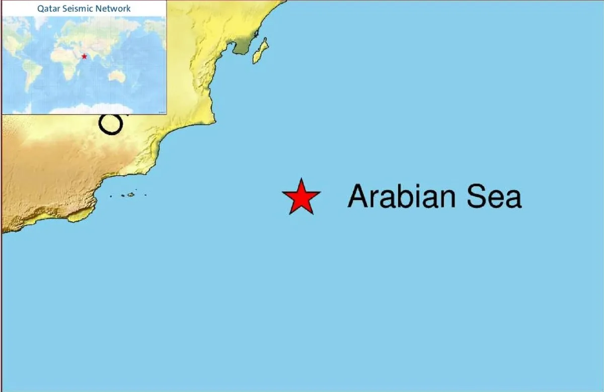 الشبكة القطرية لرصد الزلازل: زلزال بقوة 4.7 في منطقة بحر العرب الشبكة القطرية لرصد الزلازل: زلزال بقوة 4.7 في منطقة بحر العرب