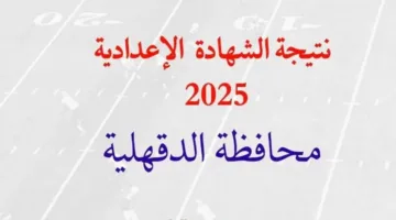 نتائج الشهادة الإعدادية بمحافظة الدقهلية 2025 برقم الجلوس والاسم من خلال موقع مديرية التربية والتعليم