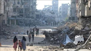 عمليات تدمير كبيرة من قبل إسرائيل في بلدة خزاعة جنوب غزة عمليات تدمير كبيرة من قبل إسرائيل في بلدة خزاعة جنوب غزة