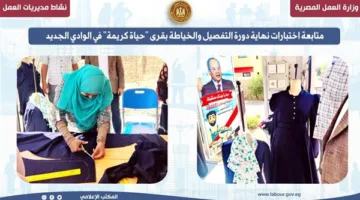 عمل الوادي الجديد” تتابع اختبارات ختام دورة الخياطة والتفصيل في قرى “حياة كريمة