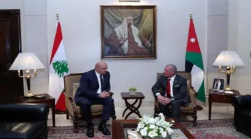 الملك الأردني ورئيس لبنان يجتمعان لعقد محادثات في عمّان