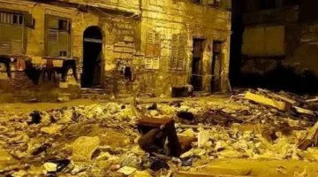 سقوط مبنى في حي المدابغ بمصر القديمة