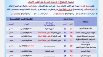 درجات الحرارة في القاهرة 37° وأسوان 42°.. الأرصاد الجوية تكشف توقعات الطقس اليوم الأربعاء 11 يونيو 2025