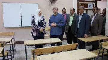محافظ بني سويف يراجع استعدادات لجان امتحانات الثانوية العامة