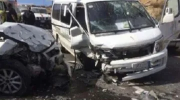 إصابة 7 أفراد جراء انقلاب سيارة على كوبرى قها