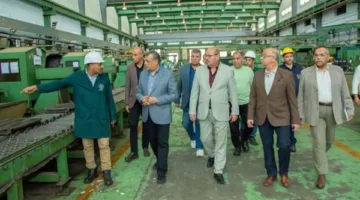 وزير الدولة للإنتاج الحربي يطلع على مراحل الإنتاج في شركة حلوان للصناعات الهندسية