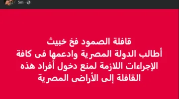 الباز يدعو إلى حظر دخول “قافلة الصمود” إلى مصر: “مكيدة خبيثة”
