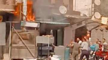 إخماد حريق في مطعم بمدينة الوادي الجديد