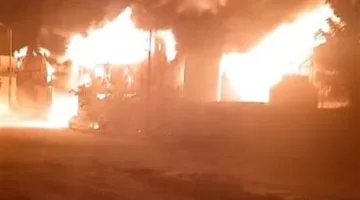 نفوق 7 رؤوس من الماشية جراء حريق في منزل بقرية قنا