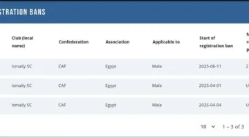 صدمة لجماهير الدراويش.. فيفا يقرر وقف تسجيل الإسماعيلي لفترتين