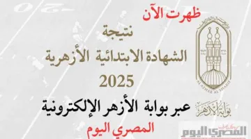 أعلنت بوابة الأزهر رسميًا عن نتائج أوائل الشهادة الابتدائية الأزهرية لعام 2025 «للمكفوفين» في محافظة الدقهلية.