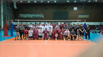 منتخب الطائرة الوطني ينظم معسكراً تدريبياً مشتركاً مع الفريق الياباني في الدوحة