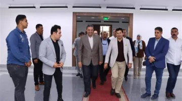 محافظ دمياط يستقبل وزير الشباب والرياضة في المقر الرئيسي للمحافظة