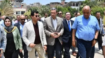 وزير الشباب والرياضة ومحافظ دمياط يزوران المشاريع الإنشائية في نادي سيتي كلوب