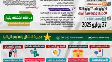 ما هي متطلبات الالتحاق بالمدارس الرياضية؟.. تاريخ اختبارات المتقدمين لعام 2025