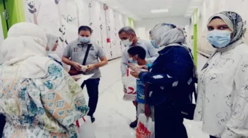زيارة وفد من الشباب إلى مركز أورام طنطا ورفع روح المعنويات بين المرضى