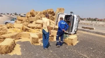 حادث مروري بين سيارتين على الطريق الإقليمي في المنوفية