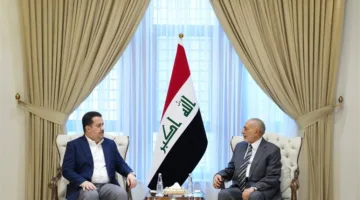 السوداني والمشهداني ينددان بالعدوان على إيران ويعبران عن رفضهما لانتهاك السيادة الوطنية.