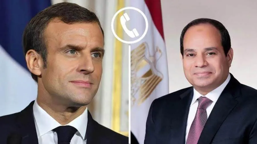 السيسي يتلقى مكالمة من ماكرون لمناقشة المستجدات الإقليمية والدولية وتعزيز الاستقرار في الشرق الأوسط السيسي يتلقى مكالمة من ماكرون لمناقشة المستجدات الإقليمية والدولية وتعزيز الاستقرار في الشرق الأوسط