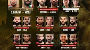 دوري المحترفين للمقاتلين في الشرق الأوسط وشمال أفريقيا يعلن عن جدول المباريات للنسخة الثانية في الرياض