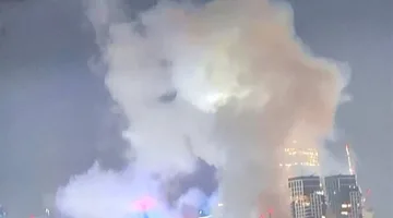 لقطات لحظة سقوط الصواريخ الإيرانية على تل أبيب الإسرائيلية (فيديو)