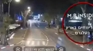 لحظة انهيار صاروخ إيراني في منطقة روش بينا (فيديو)